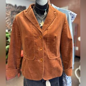 Talbots Rust Corduroy Blazer